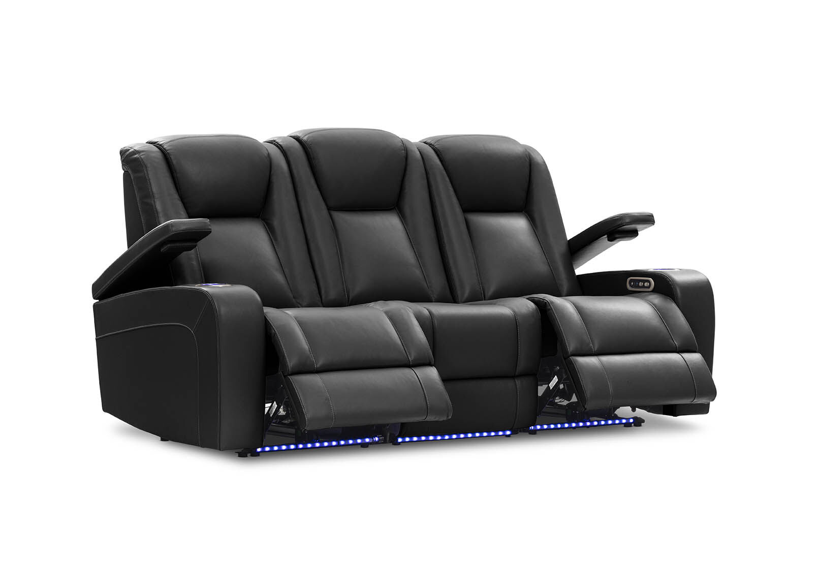 SENTINAL MK2 LEATHER - 3 Seater with 2 Electric Recliners SENTINAL MK2 LEATHER