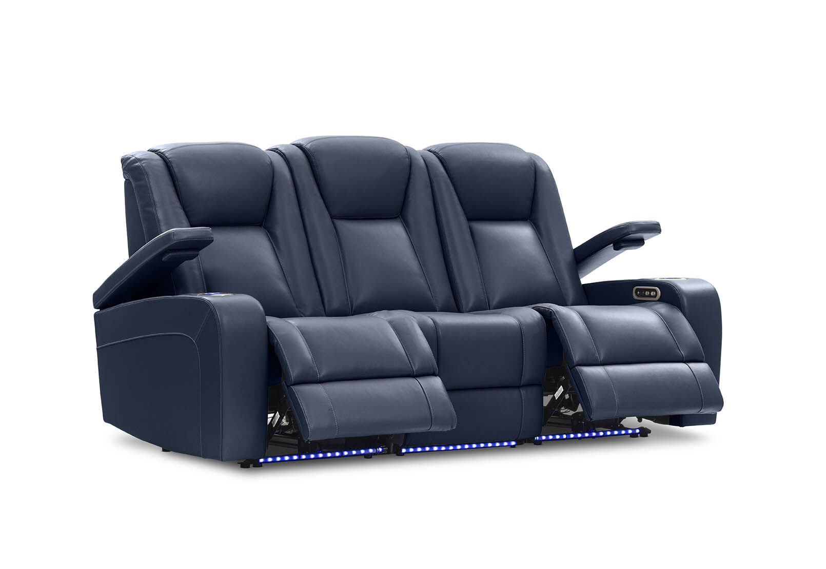 SENTINAL MK2 LEATHER - 3 Seater with 2 Electric Recliners SENTINAL MK2 LEATHER