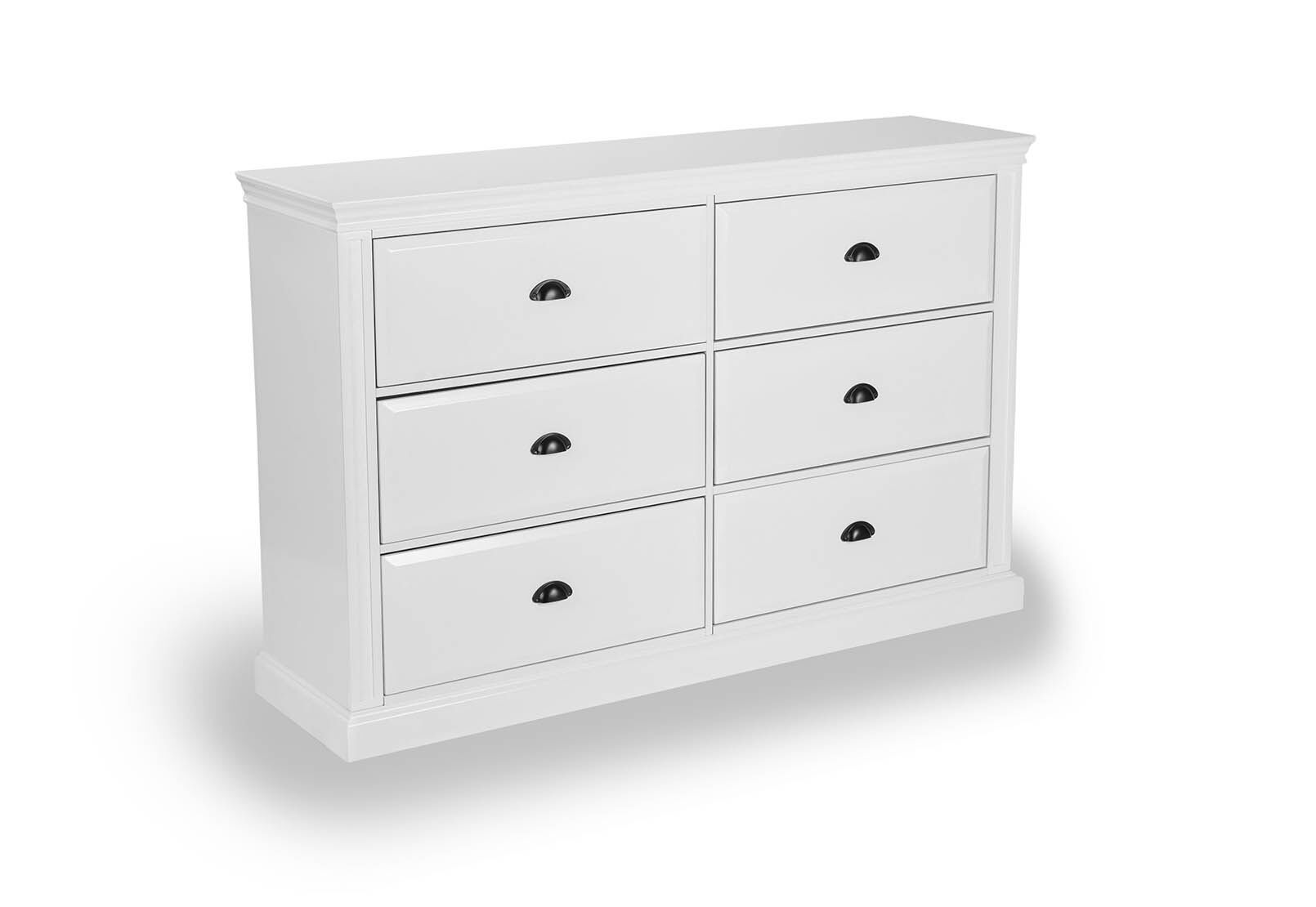 WHITE OLD GREENWICH 6 Drawer Dresser