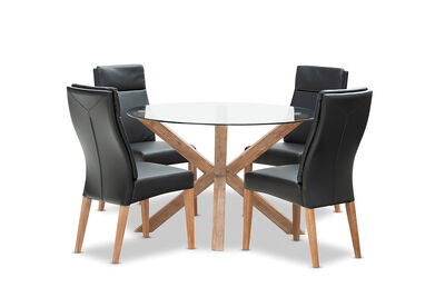 PROMENADE - 5 Piece Dining Suite with Asheville Dining Chairs