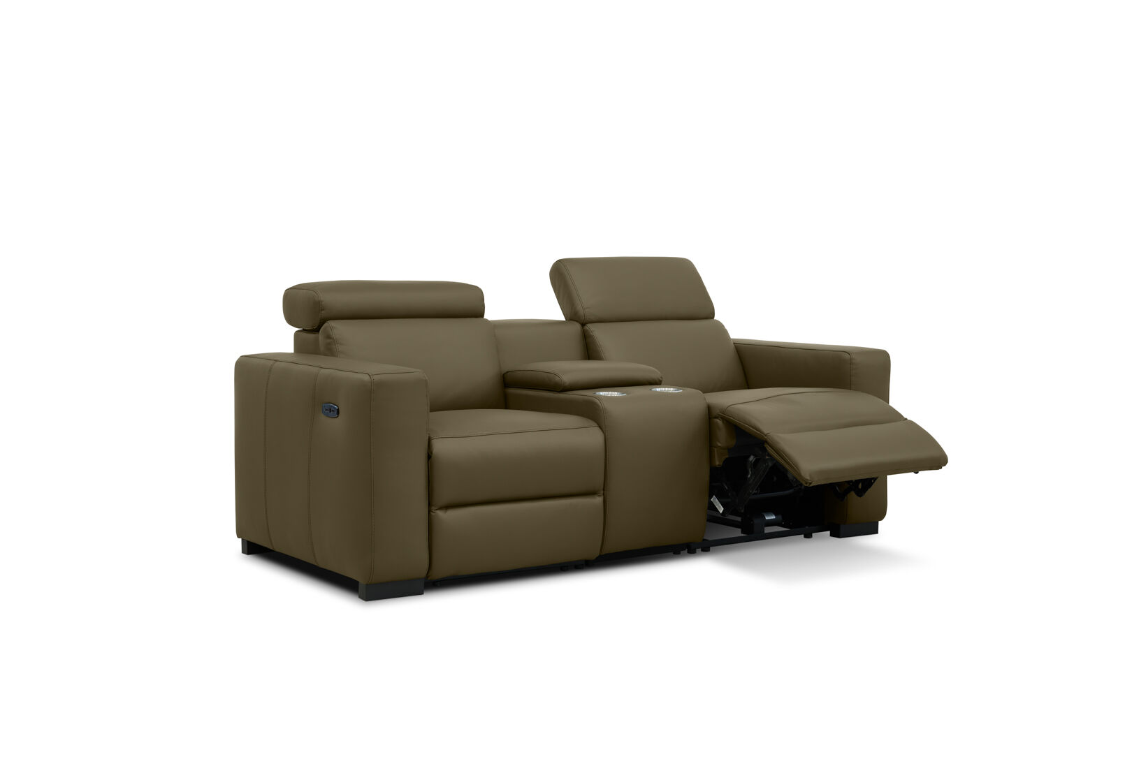 DAMIAN LEATHER - 2 Seater Sofa with 2 inbuilt Electric Recliners DAMIAN LEATHER