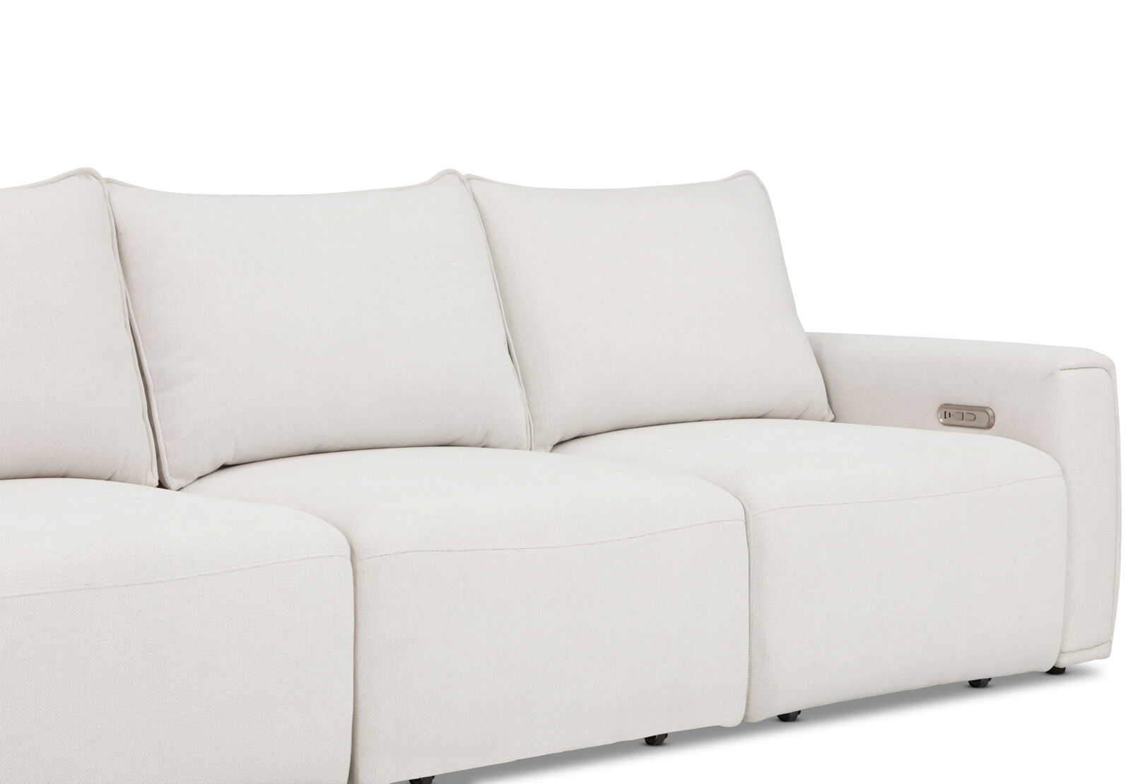 MIKAELA - 3 Seater with Sliding Electric Chaise MIKAELA