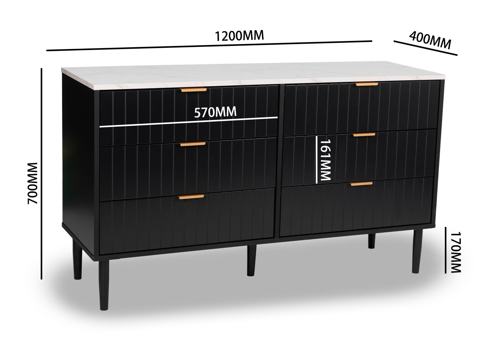 SHAW - 6 Drawer Dresser SHAW