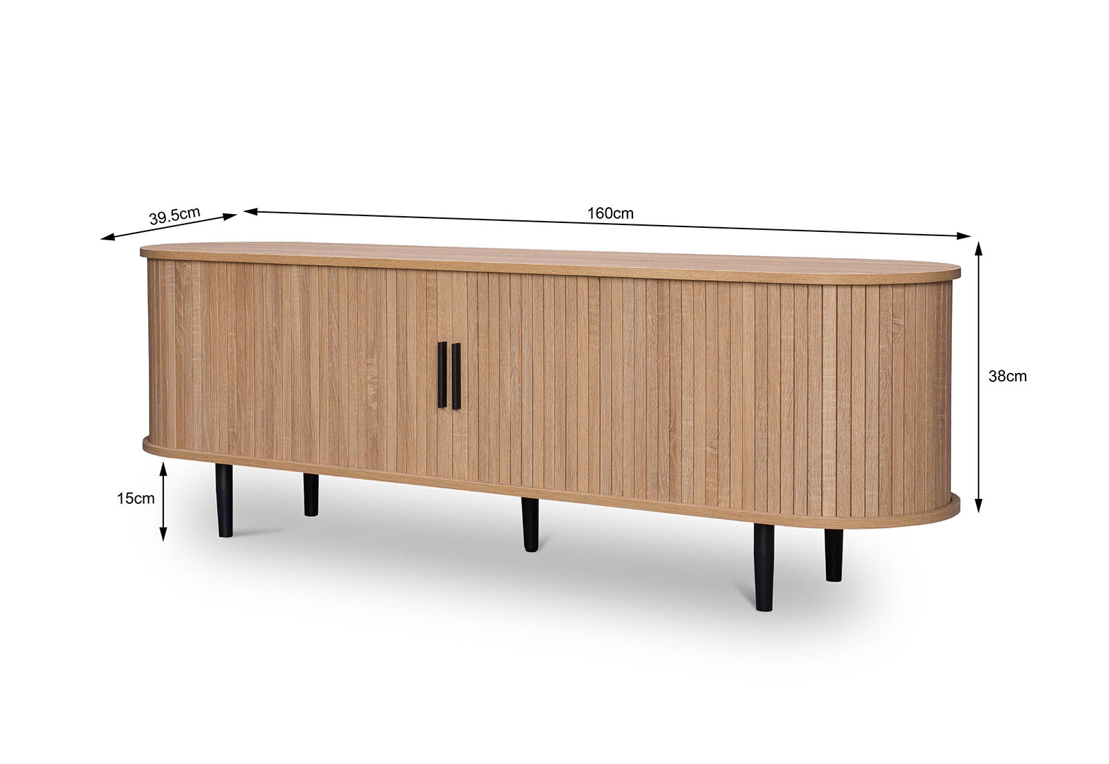 TANNER - 2 Door Natural Entertainment Unit TANNER