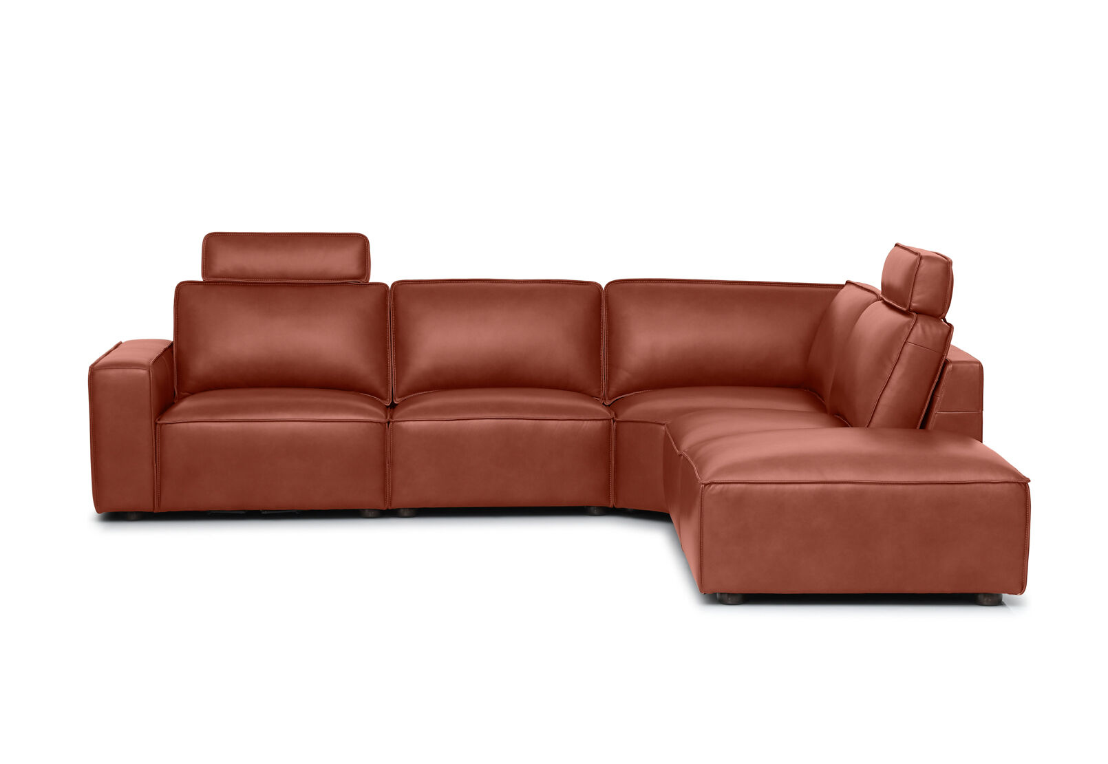 BARTELLE LEATHER - 5 Piece RHF Corner Chaise. BARTELLE LEATHER