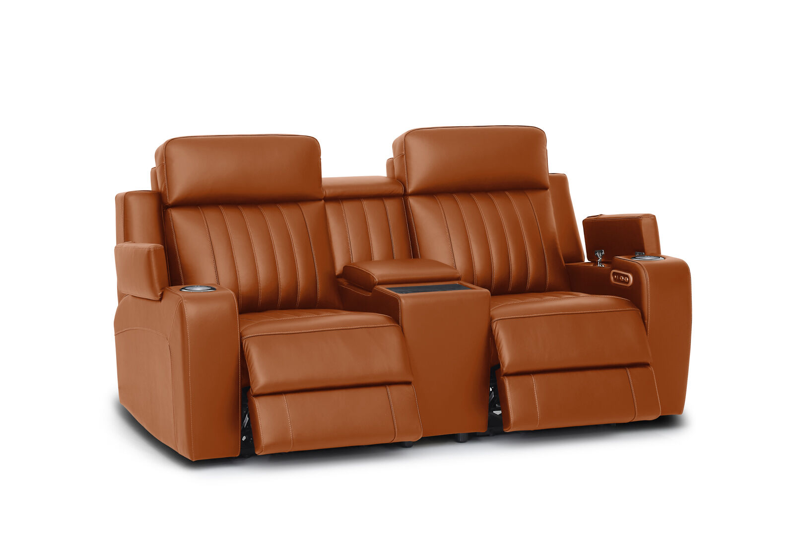 THANE LEATHER - 2 Seater with 2 Inbuilt Electric Recliners THANE LEATHER