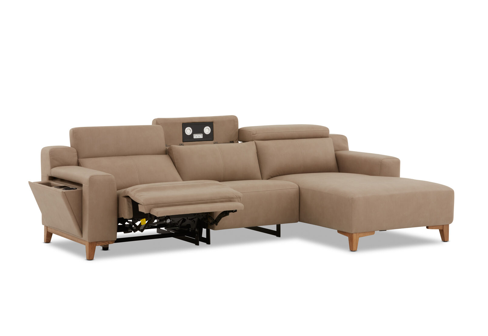 GAGE FABRIC - 3 Seater Sofa with Electric Recliner & RHF Chaise GAGE FABRIC
