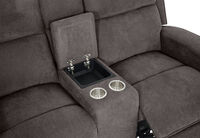 BAYTOWN FABRIC - 2 Seater Electric Recliners with Console BAYTOWN FABRIC