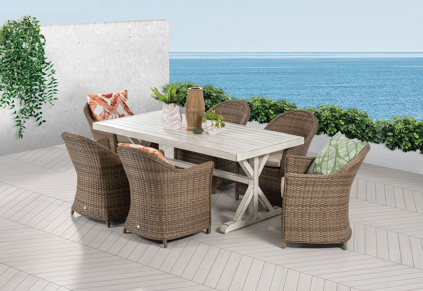 MIAMI - 7 Piece Outdoor Dining Setting. MIAMI