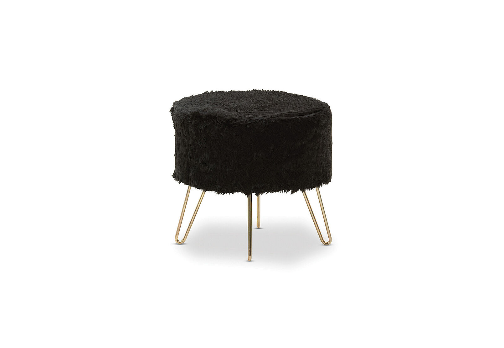 BLACK FUR YOSHI Fabric Stool