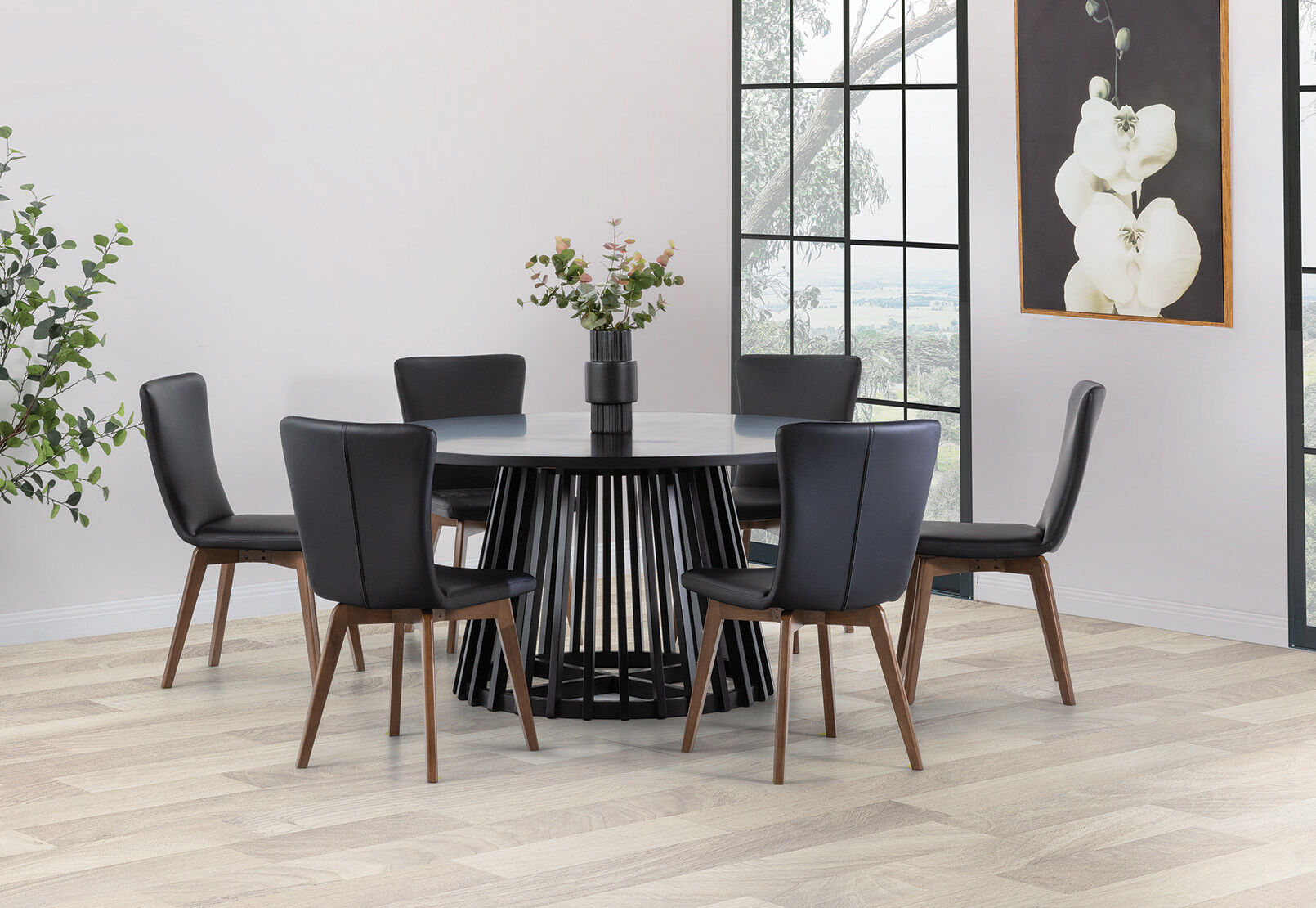 TORENTO - 7 Piece Dining Suite with Allcott Dining Chairs TORENTO