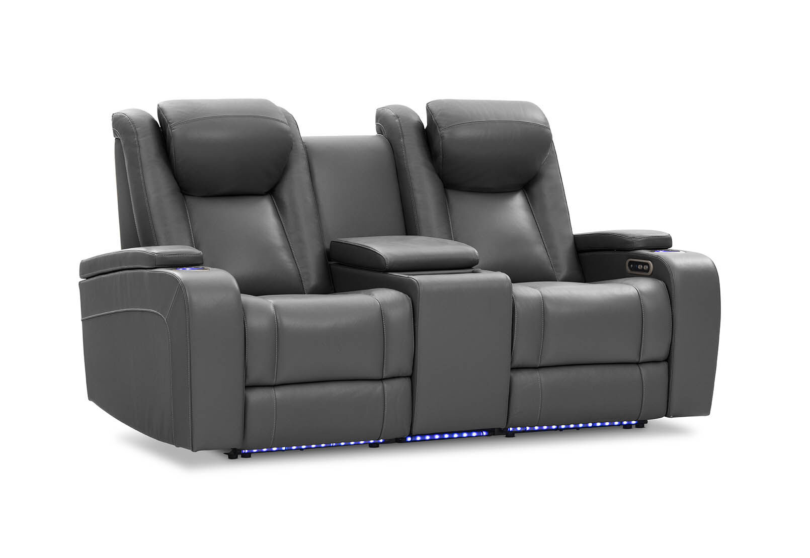 SENTINAL MK2 LEATHER - 2 Seater with 2 Electric Recliners and Console SENTINAL MK2 LEATHER