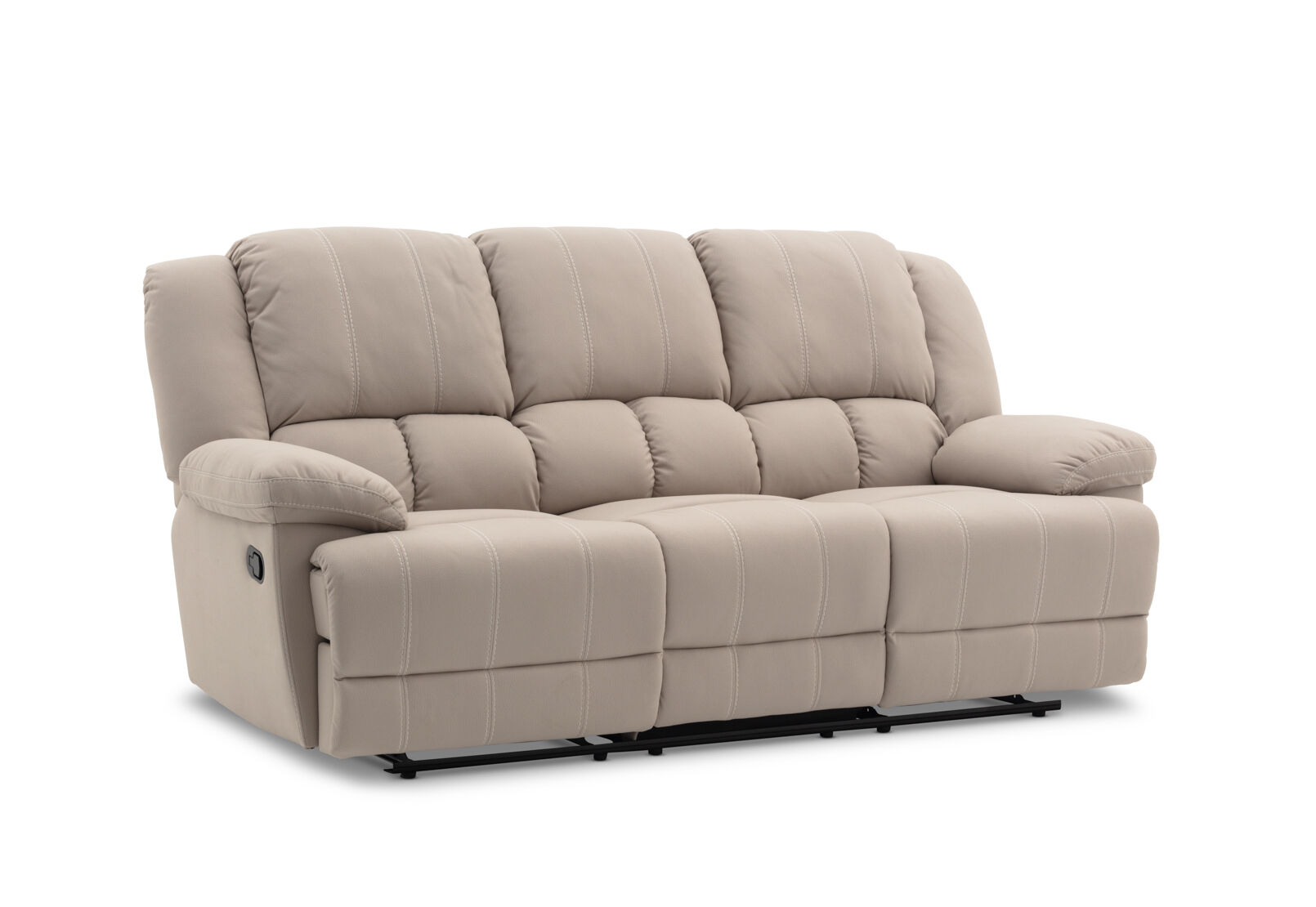ADRIANO FABRIC - 3 Seater Sofa with 2 Inbuilt Recliners ADRIANO FABRIC