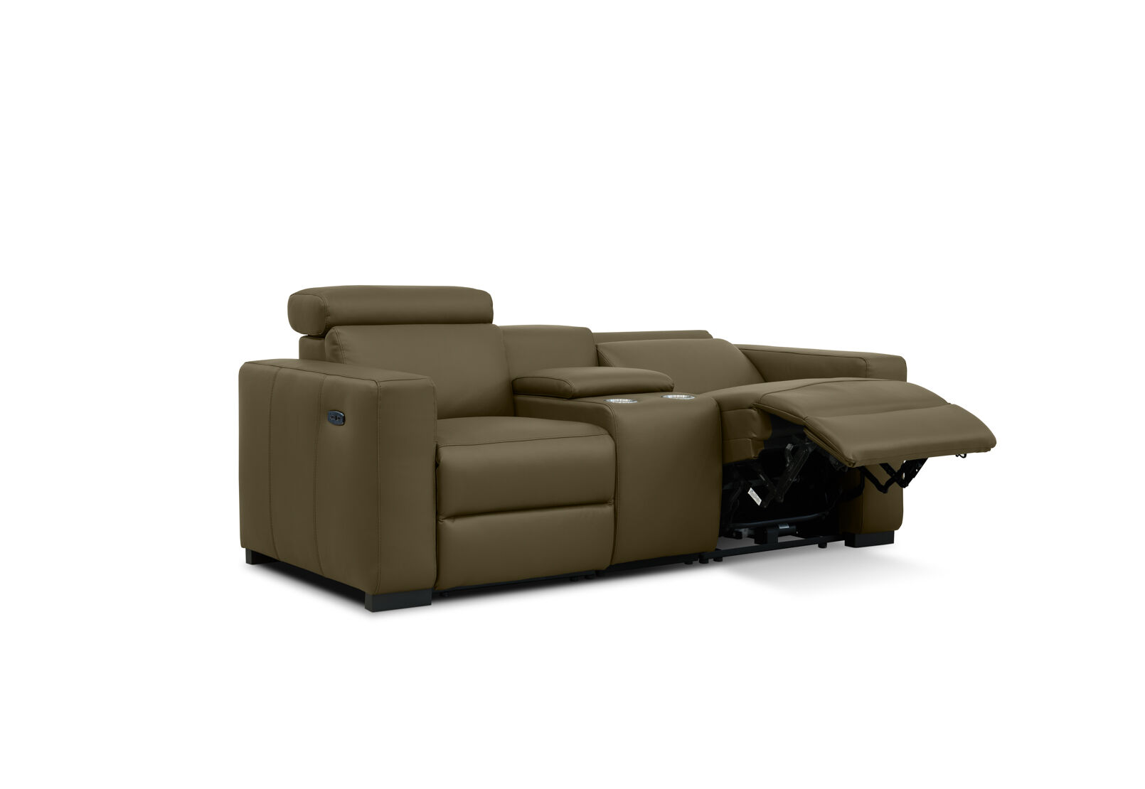 DAMIAN LEATHER - 2 Seater Sofa with 2 inbuilt Electric Recliners DAMIAN LEATHER