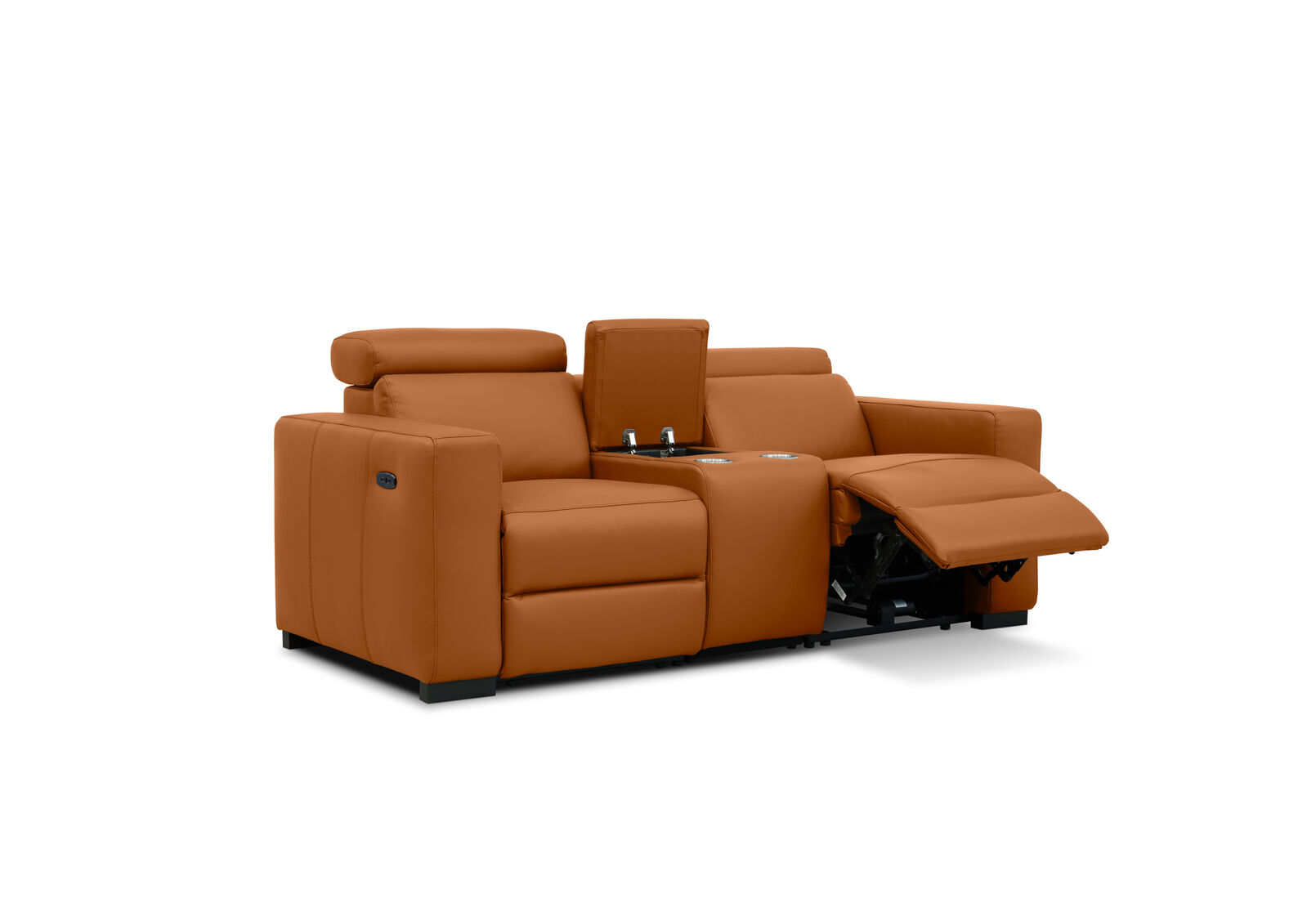 DAMIAN LEATHER - 2 Seater Sofa with inbuilt Electric Recliners DAMIAN LEATHER