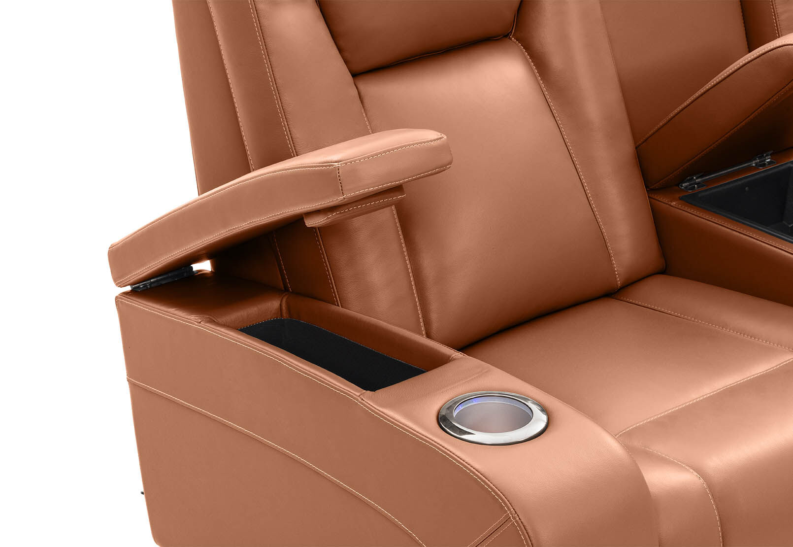 SENTINAL MK2 LEATHER - 2 Seater with 2 Electric Recliners and Console SENTINAL MK2 LEATHER
