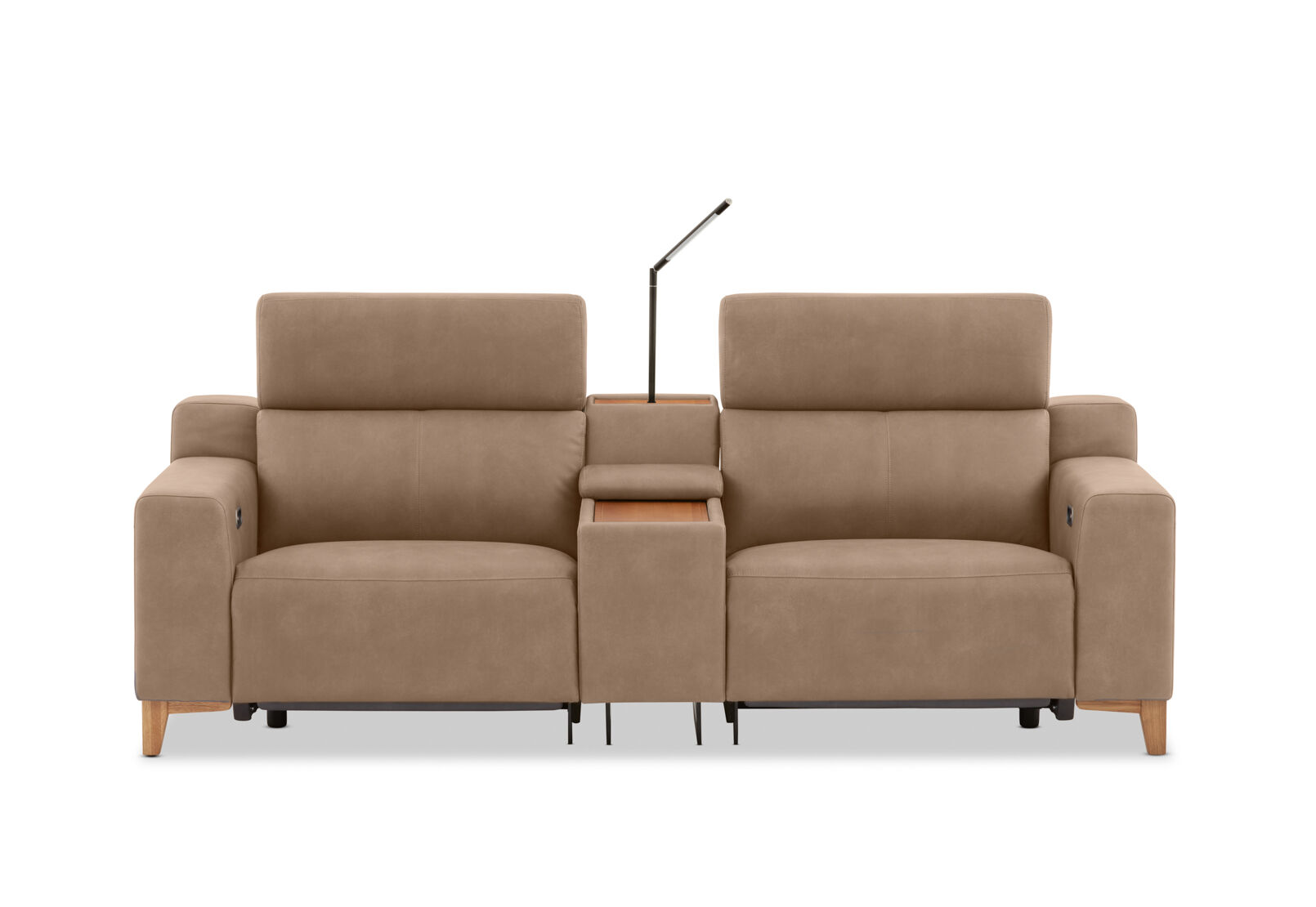 GAGE FABRIC - 2 Seater with Electric Recliners & Console GAGE FABRIC