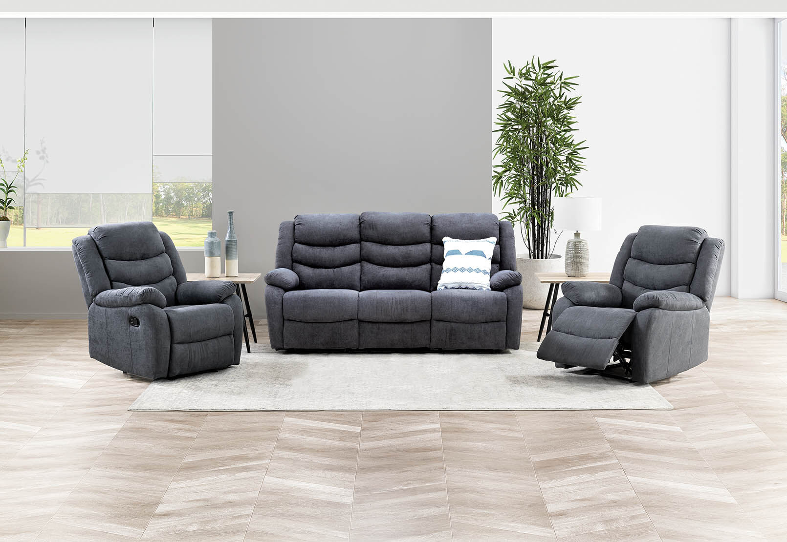 PRESCOTT - Fabric 3 Piece Suite PRESCOTT