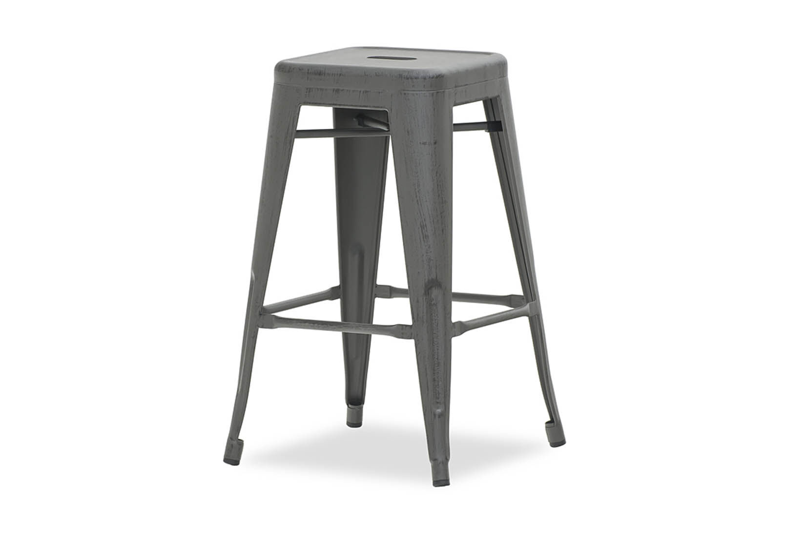 HARZ - 68cm Antique Gunmetal Finish Stool HARZ