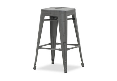 HARZ - 68cm Antique Gunmetal Finish Stool