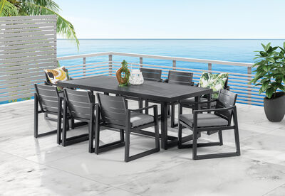 ZARIAH - 9 Piece Outdoor Dining Setting.
