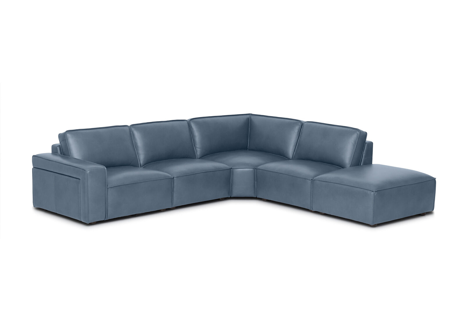 BARTELLE LEATHER - 5 Piece RHF Corner Chaise. BARTELLE LEATHER