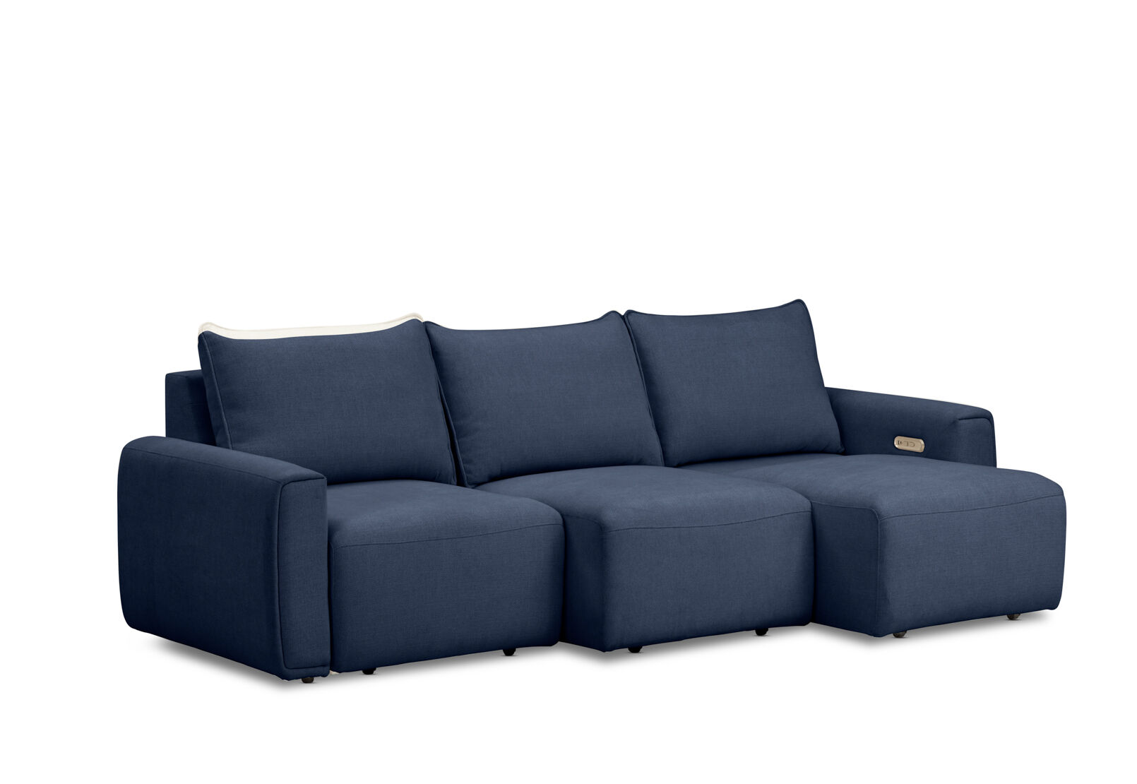 MIKAELA - 3 Seater with Sliding Electric Chaise MIKAELA