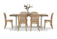 NORMANDY - 7 Piece Dining Suite with Toulouse Dining Chairs. NORMANDY