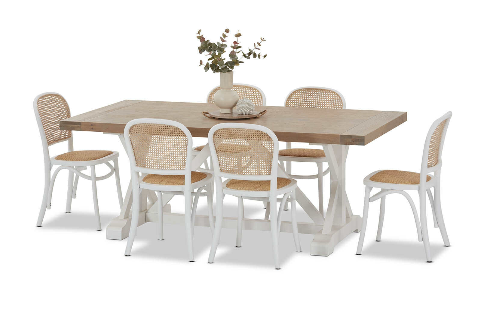 NORMANDY - 7 Piece Dining Suite with Toulouse Dining Chairs. NORMANDY