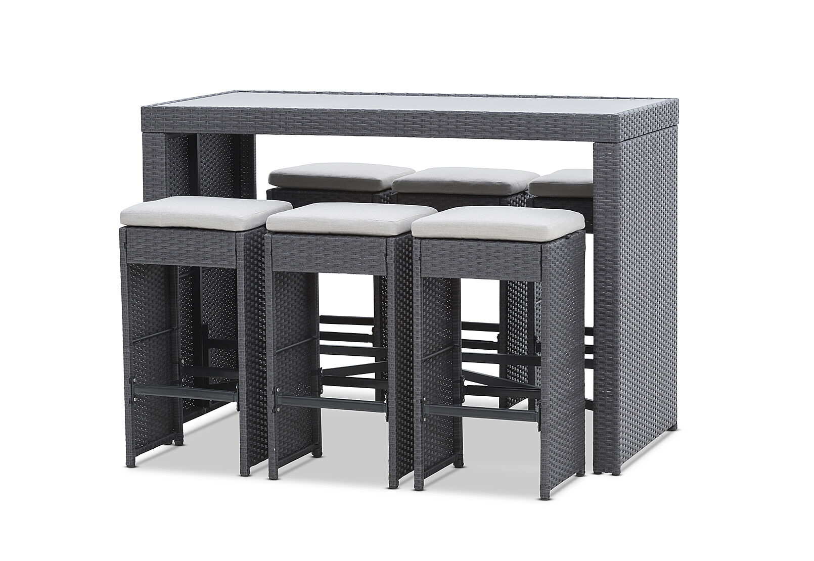 RIMINI - 7 Piece Outdoor Bar Setting RIMINI