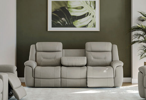 BRAYLON LEATHER - 3 Seater Electric Recliner with DDT