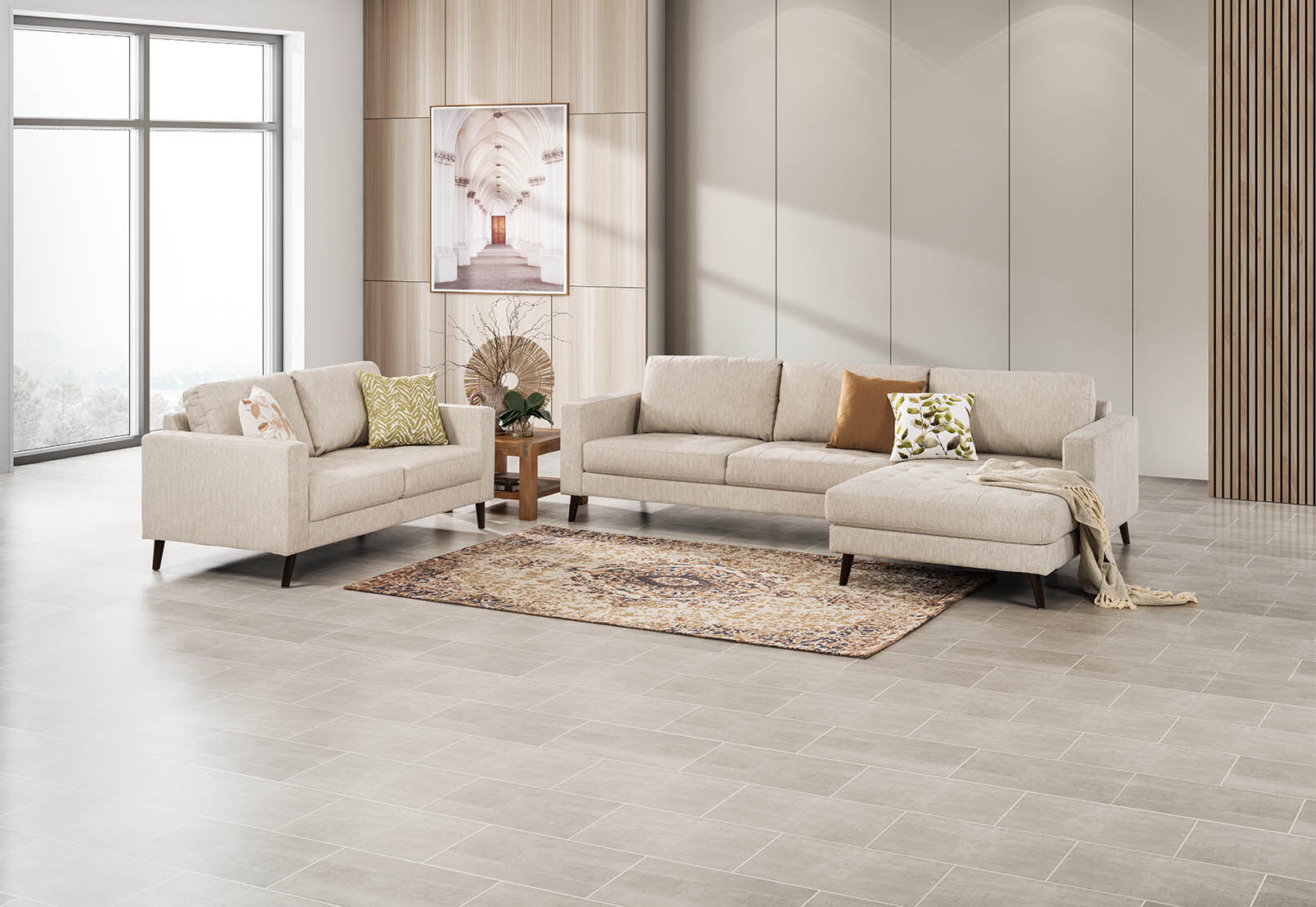 Merith avenue beige shop sofa
