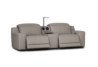 VANTRO LEATHER - 2 Seater Sofa with 2 Inbuilt Electric Recliners and Speaker Console VANTRO LEATHER