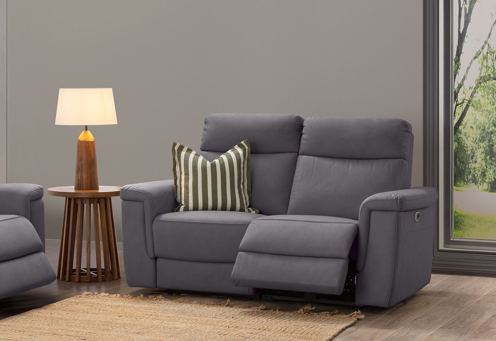 SERGIO FABRIC - 2 Seater with 2 inbuilt Electric Recliners SERGIO FABRIC