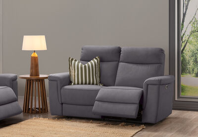 SERGIO FABRIC - 2 Seater with 2 inbuilt Electric Recliners