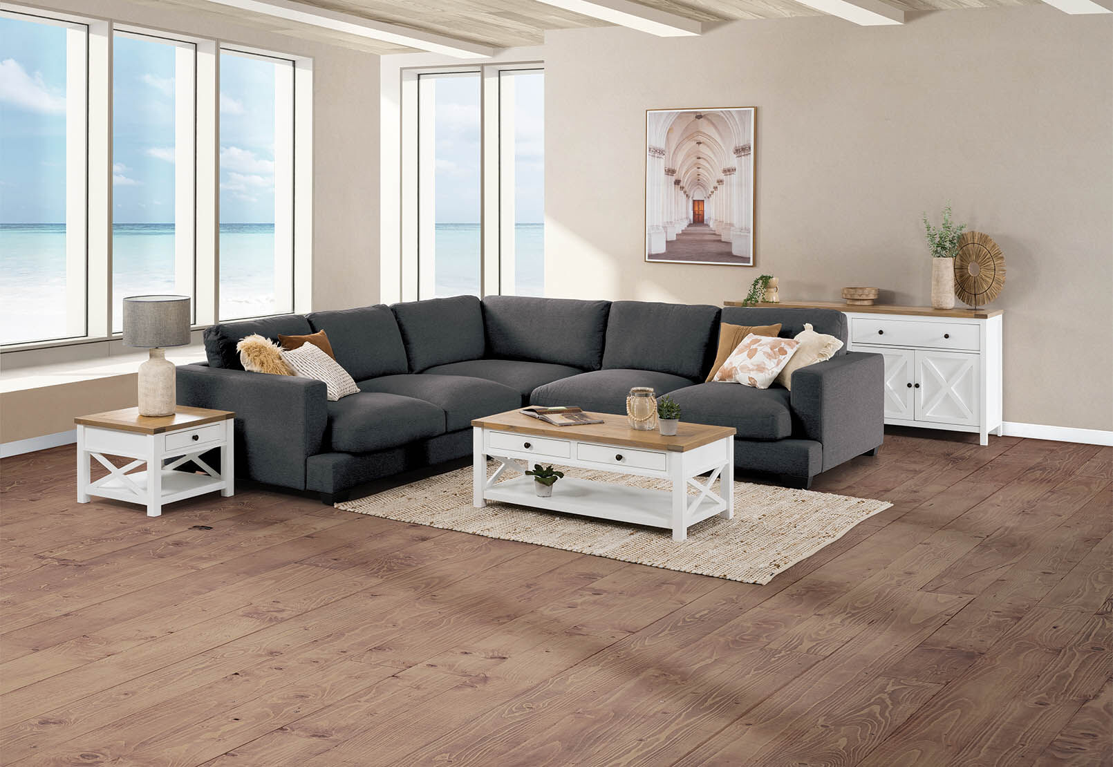 dark grey lounge