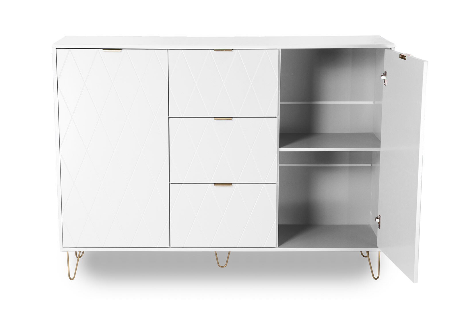 DORSEY - White 3 Drawer 2 Door Buffet DORSEY