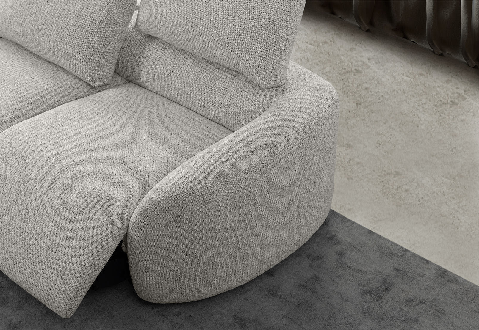 ARETHA FABRIC - 2.5 Seater with Inbuilt Electric Recliners ARETHA FABRIC