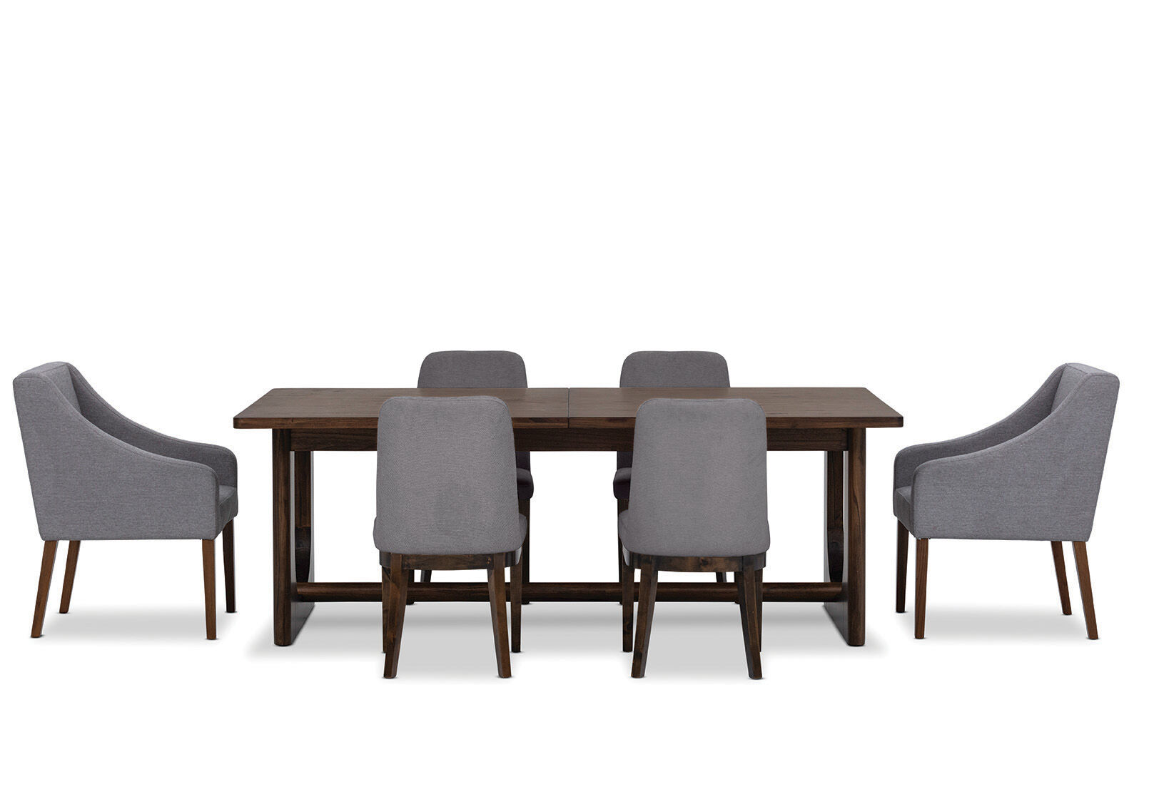 NICCOLO - 7 Piece Extension Dining Suite with 2 Volante and 4 Santino Dining Chairs. NICCOLO