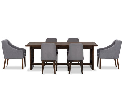 NICCOLO - 7 Piece Extension Dining Suite with 2 Volante and 4 Santino Dining Chairs.