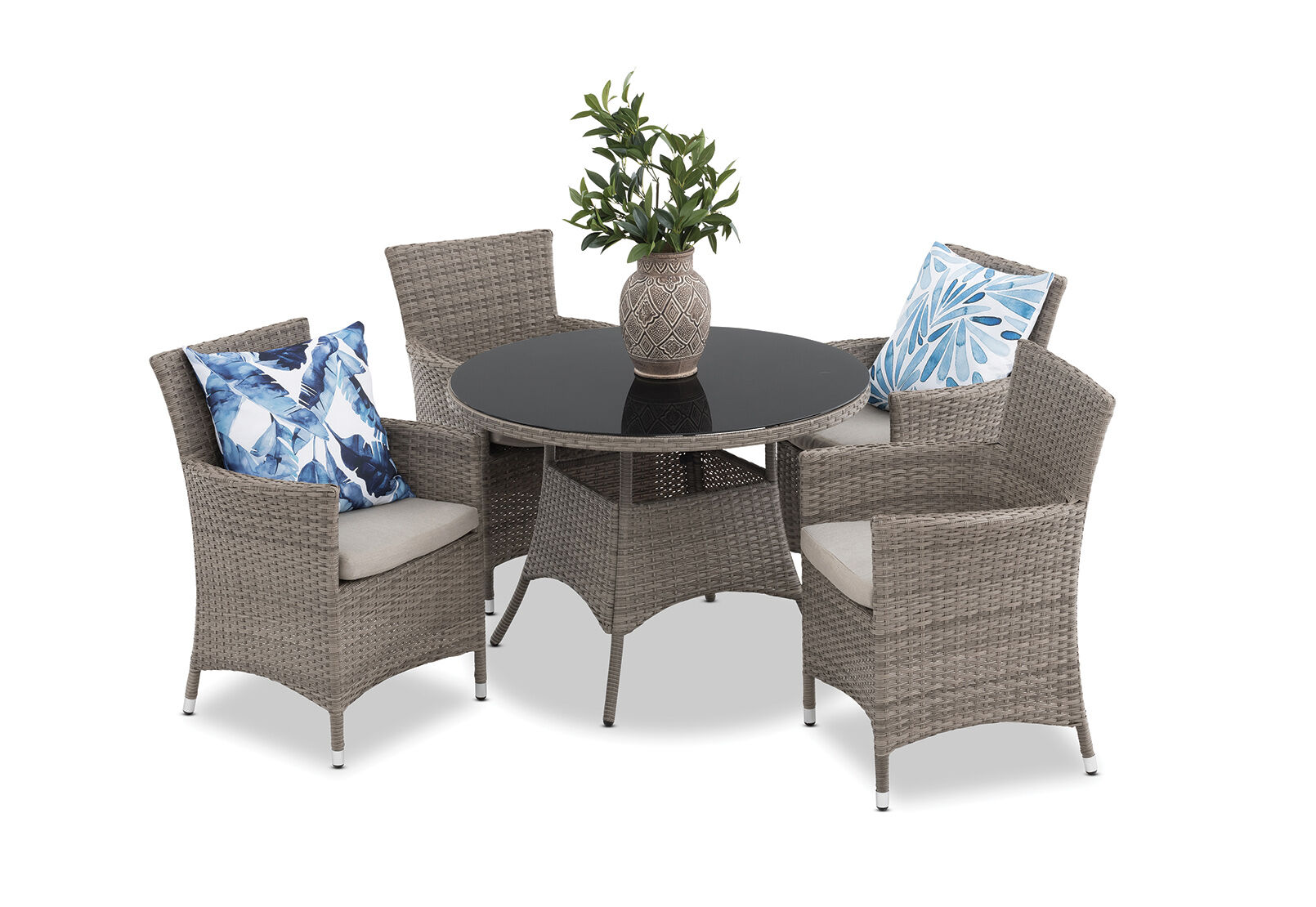 BARBOSA - 5 Piece Round Outdoor Dining Setting. BARBOSA