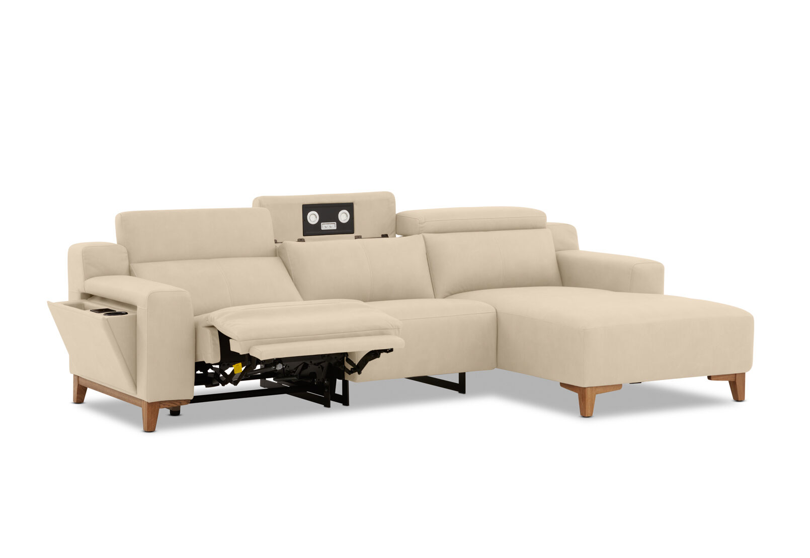 GAGE FABRIC - 3 Seater Sofa with Electric Recliner & RHF Chaise GAGE FABRIC