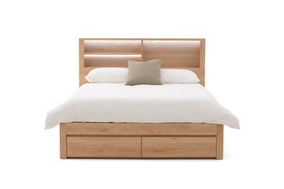 COLWYN BAY - Queen Gas Lift Bed with 2 Drawers