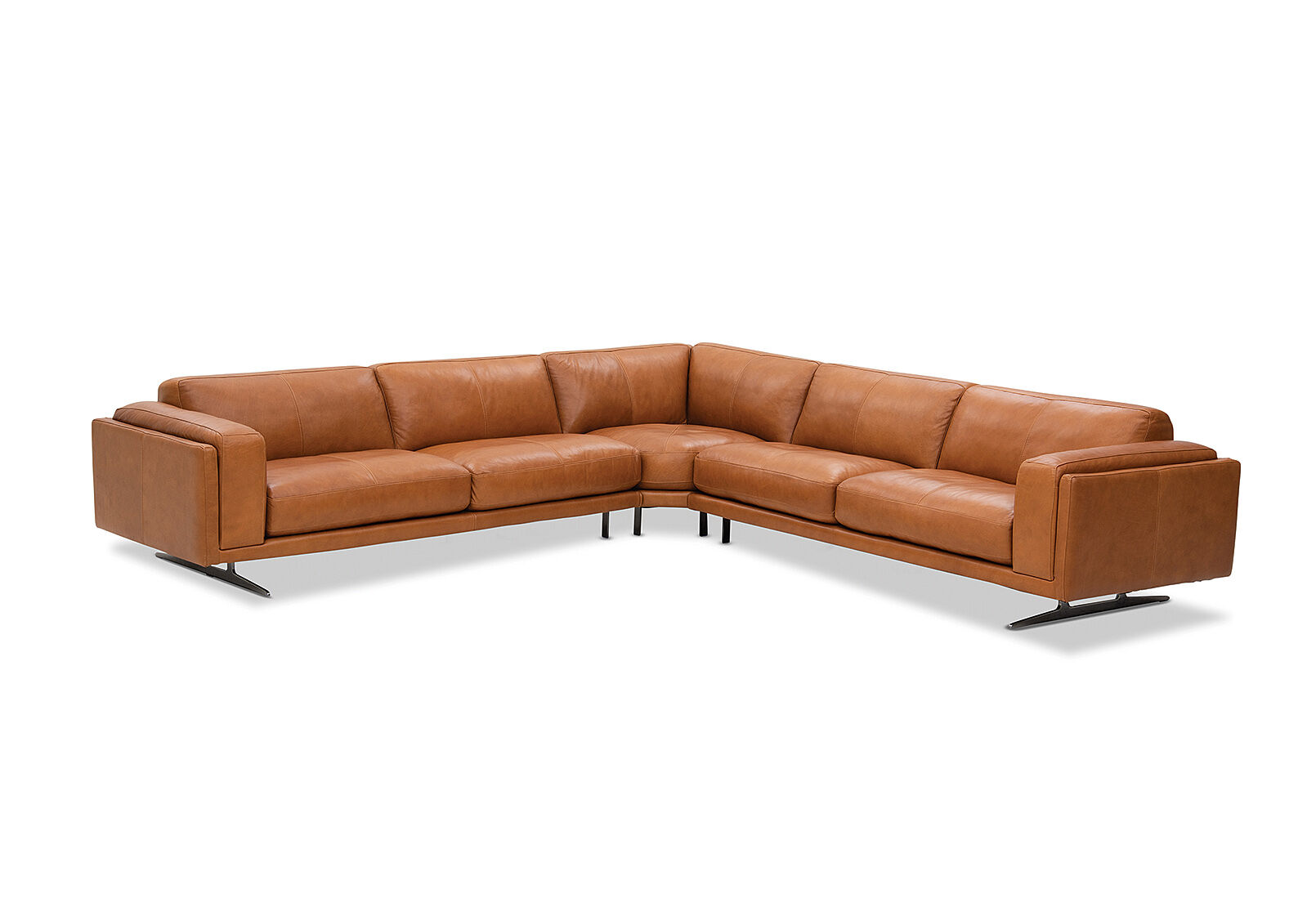 Amart brown hotsell leather couch