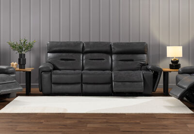 HOLLYWOOD FABRIC - Media 3 Seater with Electric Recliners