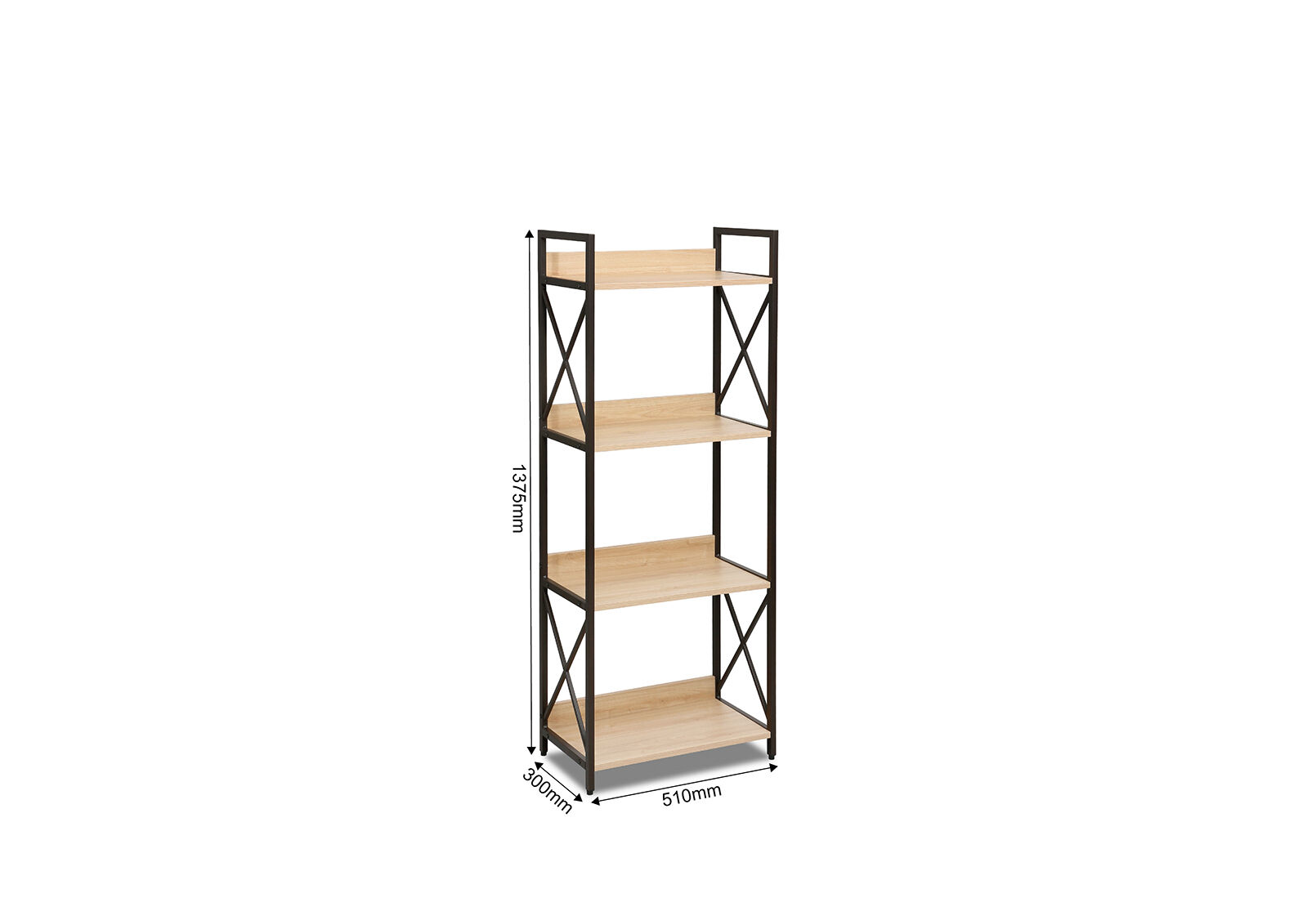 DUNN - 4 Tier Bookcase DUNN
