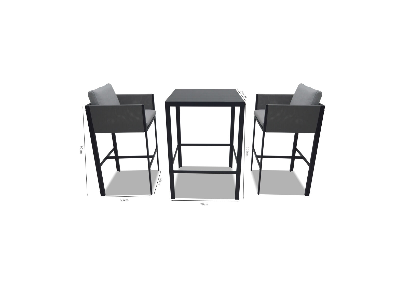 CINQUE - 3 Piece Outdoor Bar Setting CINQUE