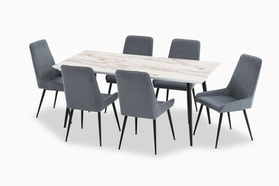 6 Seater Dining Table + Chairs Set - Amart Furniture