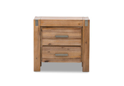 SILVERWOOD - 2 Drawer Bedside