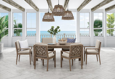 LILLIAN - 7 Piece Outdoor Dining Setting.